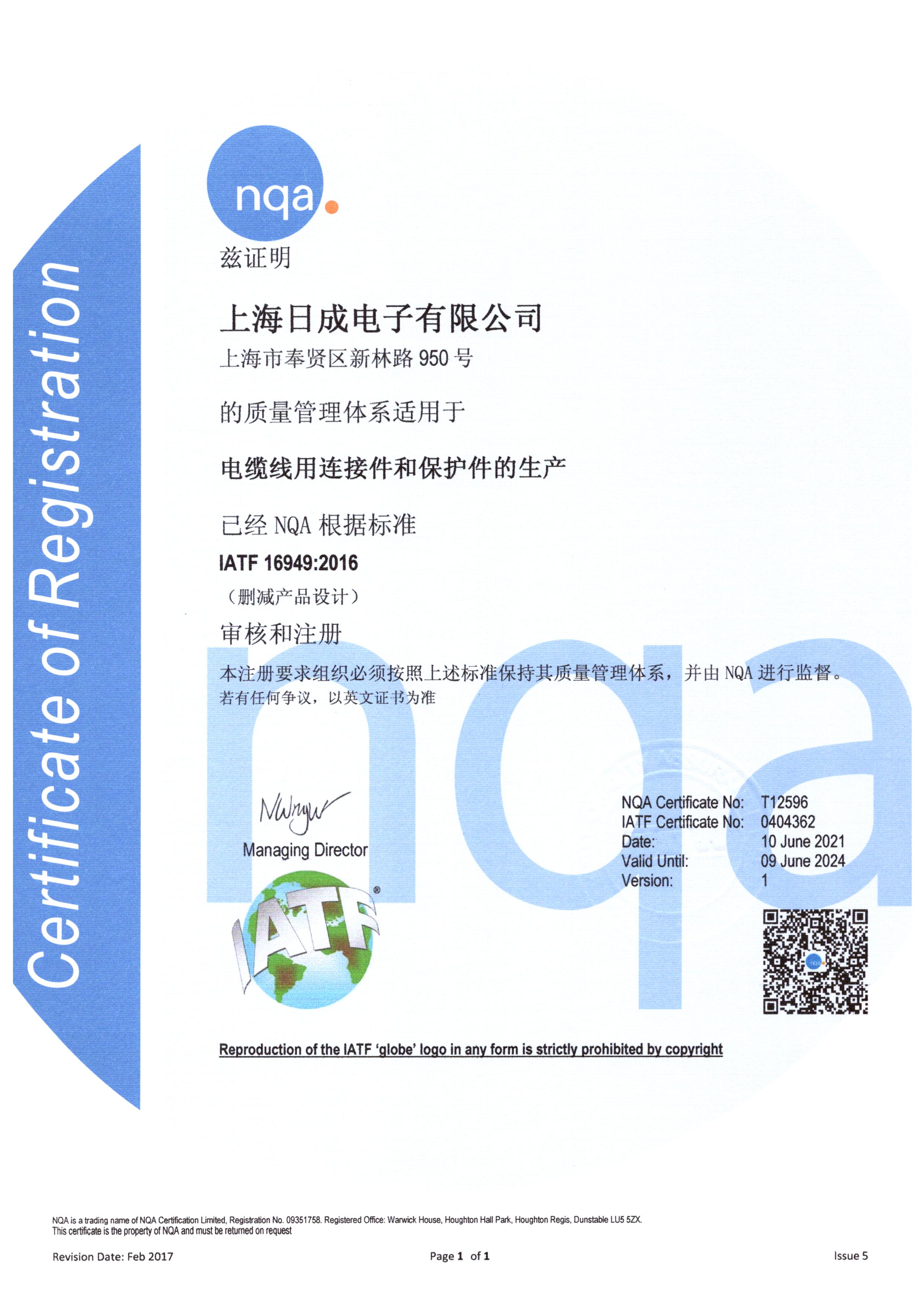 IATF16949中英文2021-2024